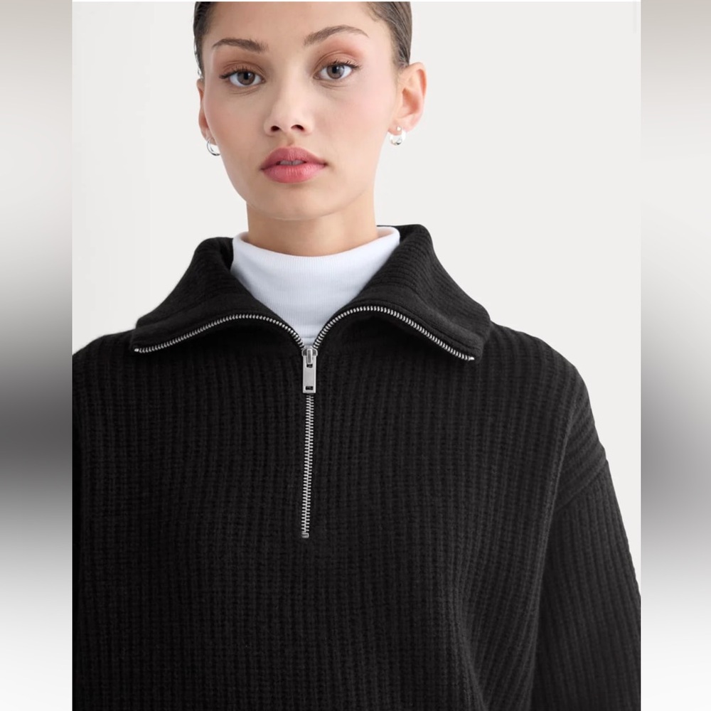 Everlane The Half-Zip Sweater in Luxe Merino